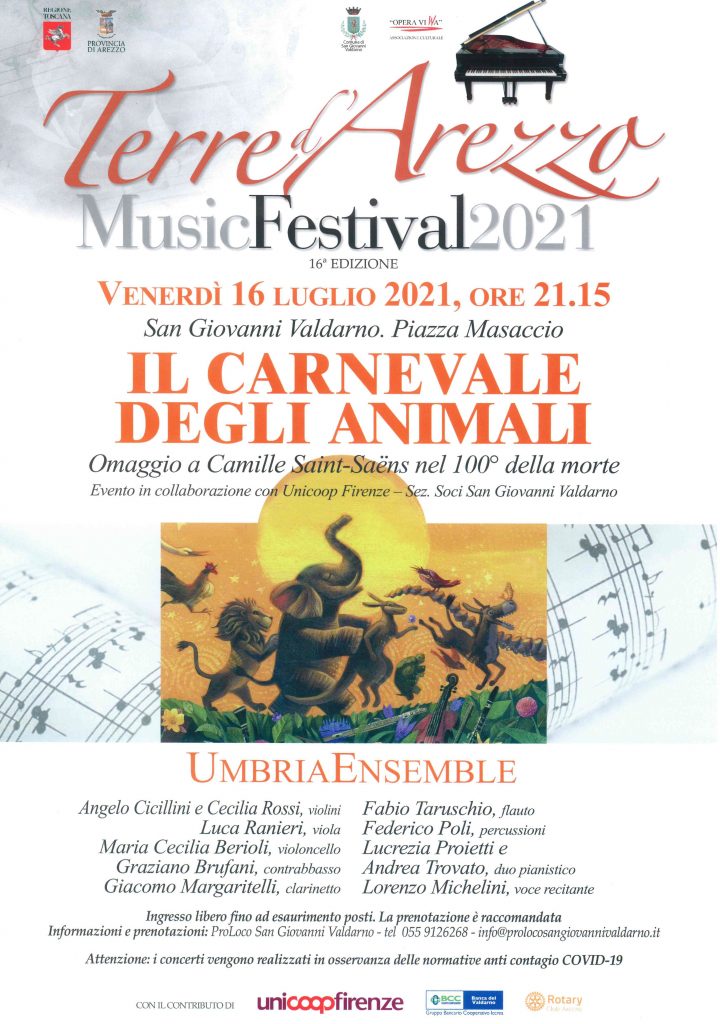 Questa sera il primo appuntamento del Terre d Arezzo Music