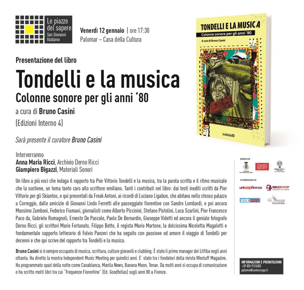 Tondelli e la musica Colonne sonore per gli anni 80 COMUNE DI